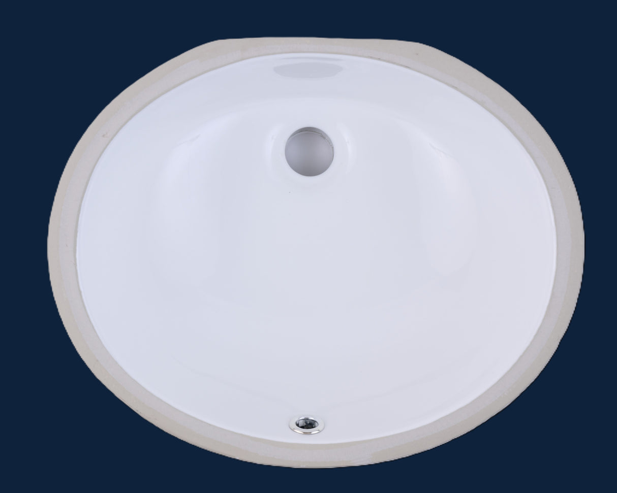 17 in. Porcelain Oval Bathroom Sink