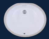 17 in. Porcelain Oval Bathroom Sink