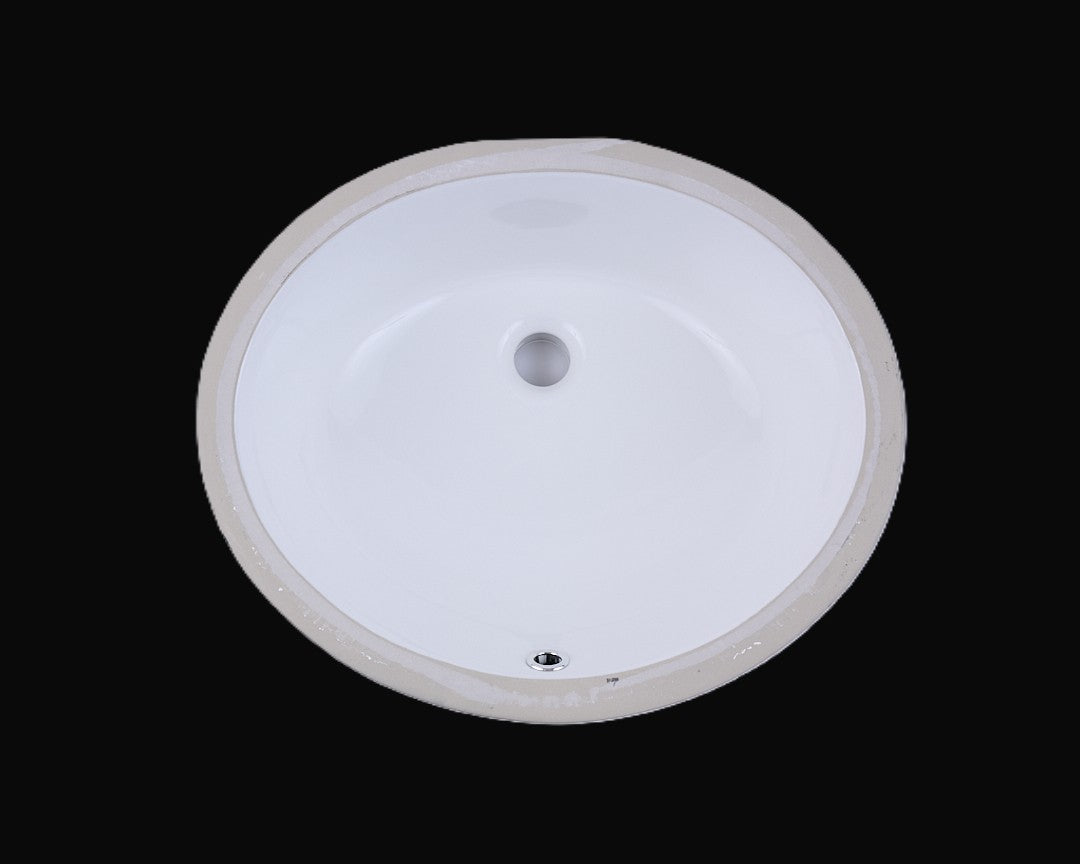 19 11/16 in. Porcelain Oval Bathroom Sink