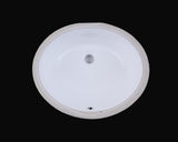 19 11/16 in. Porcelain Oval Bathroom Sink
