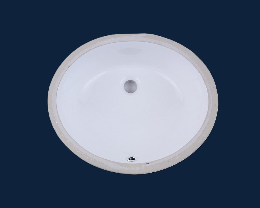 19 11/16 in. Porcelain Oval Bathroom Sink