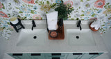 61" Double Bowl Quartz Vanity Top