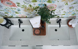 61" Double Bowl Quartz Vanity Top
