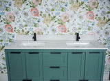 61" Double Bowl Quartz Vanity Top