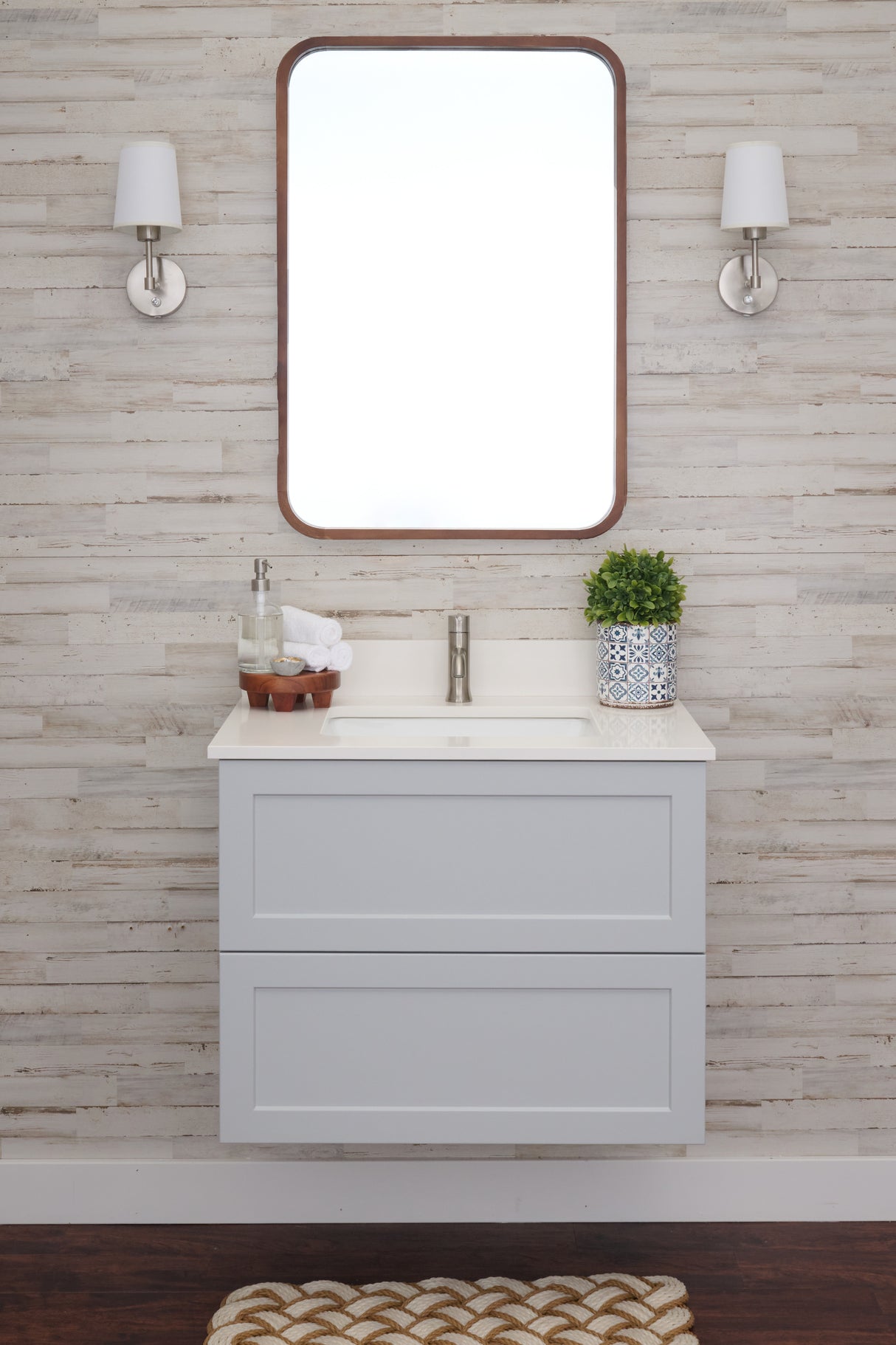 Gunner 30" Wall Mount Shaker Door Bathroom Vanity