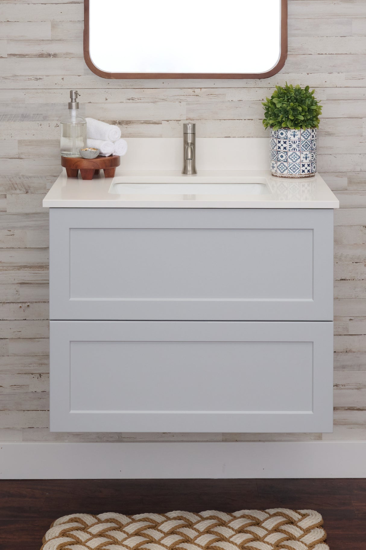 Gunner 30" Wall Mount Shaker Door Bathroom Vanity
