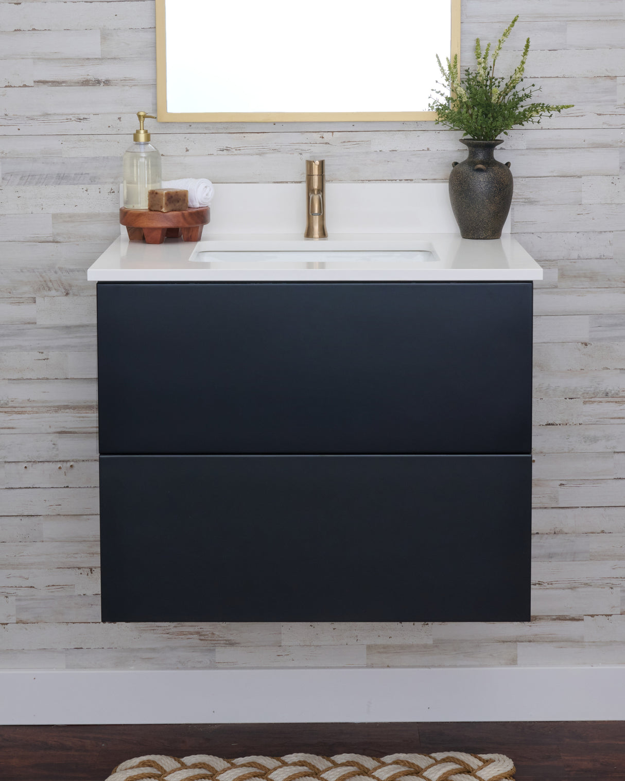 Gunner 30" Wall Mount Slab Door Bathroom Vanity