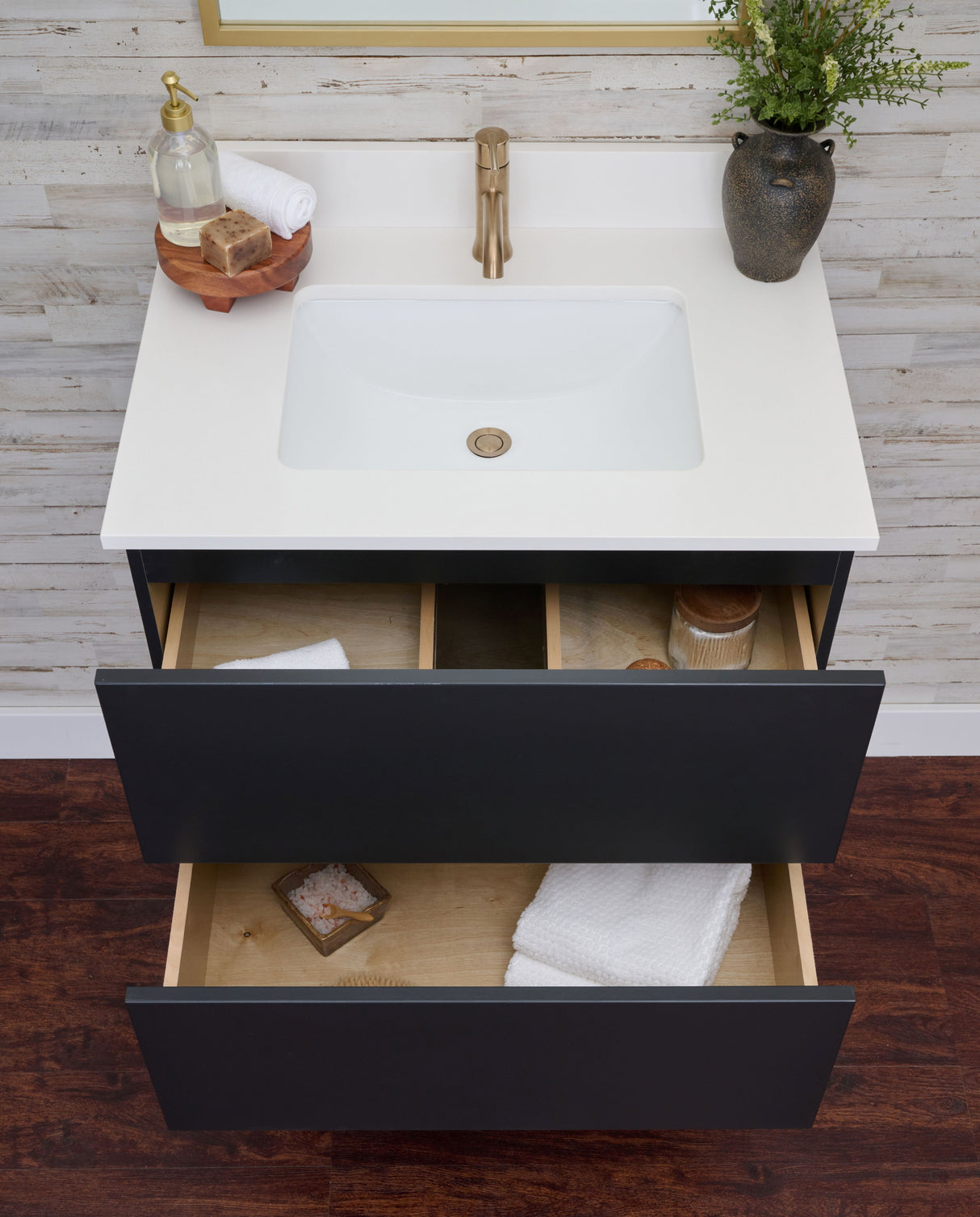 Gunner 30" Wall Mount Slab Door Bathroom Vanity