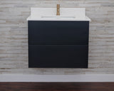 Gunner 30" Wall Mount Slab Door Bathroom Vanity