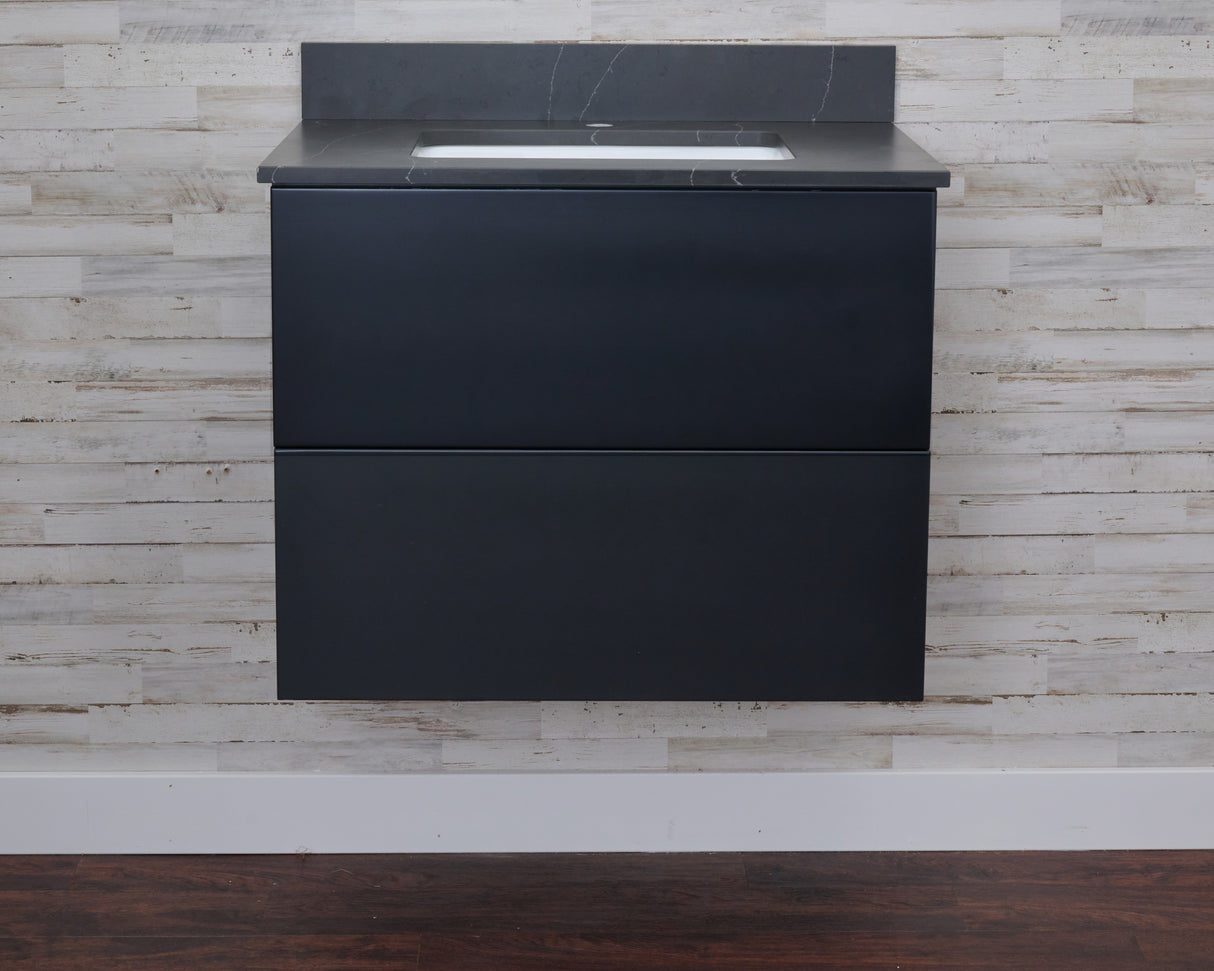 Gunner 30" Wall Mount Slab Door Bathroom Vanity