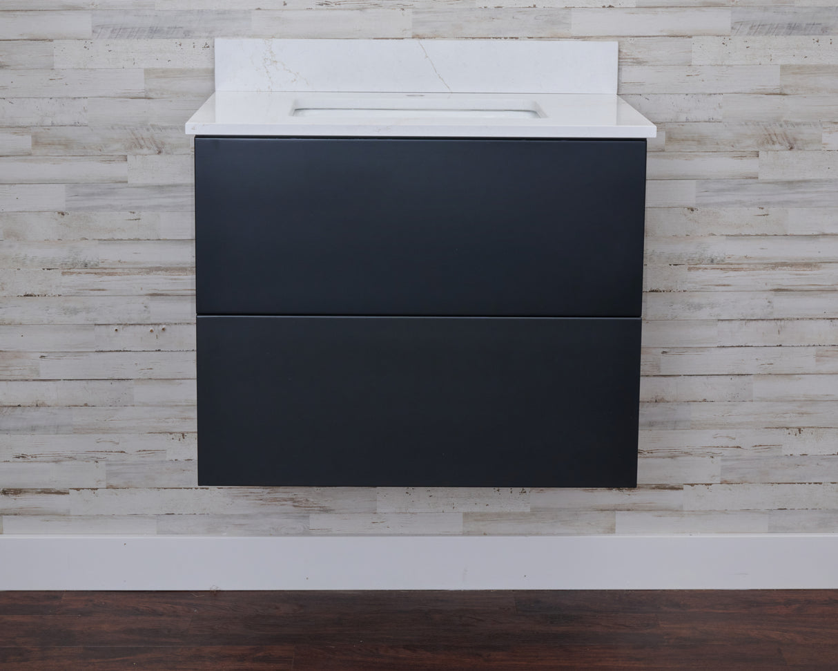 Gunner 30" Wall Mount Slab Door Bathroom Vanity