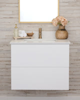 Gunner 30" Wall Mount Slab Door Bathroom Vanity