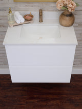 Gunner 30" Wall Mount Slab Door Bathroom Vanity