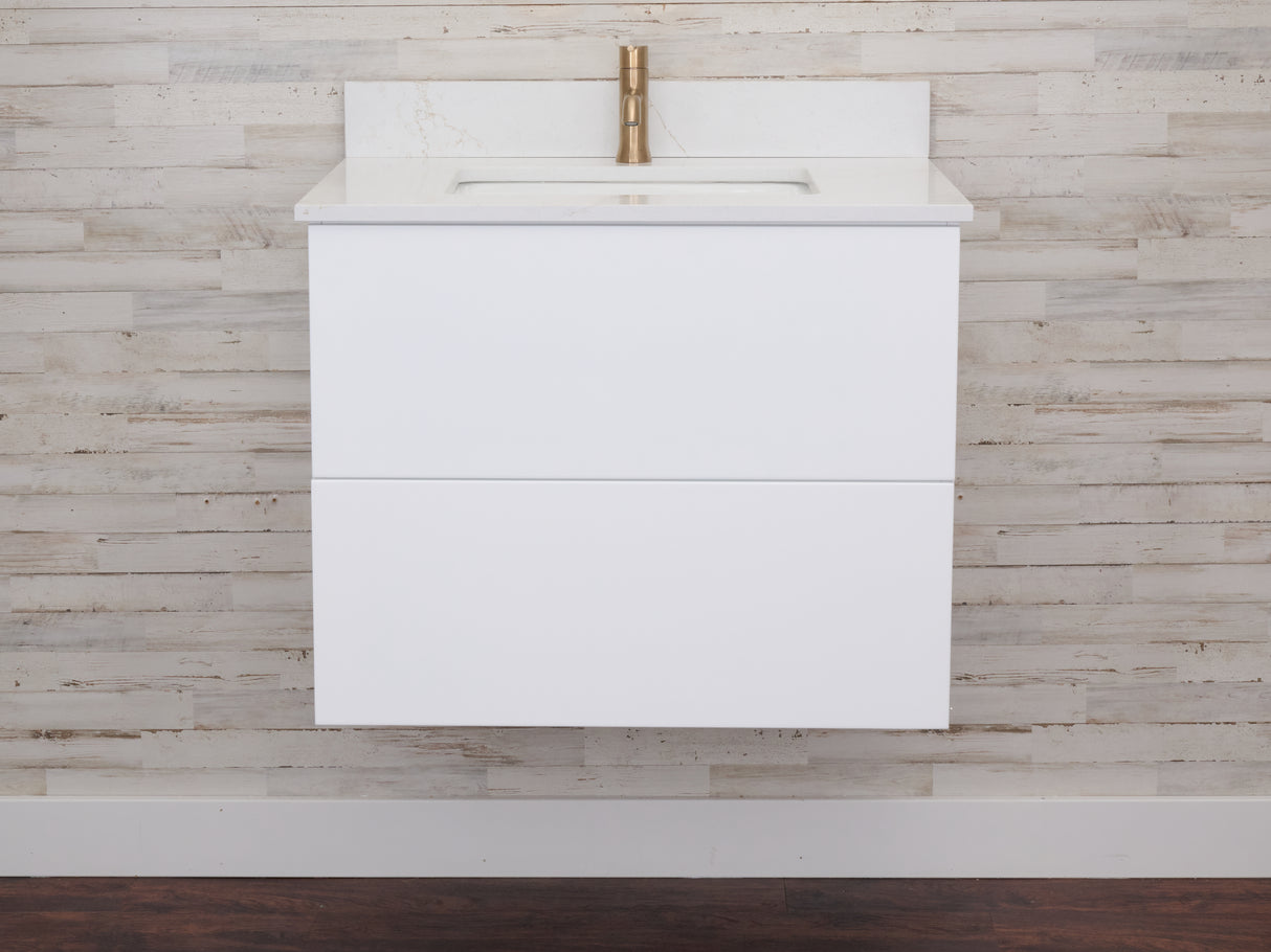 Gunner 30" Wall Mount Slab Door Bathroom Vanity