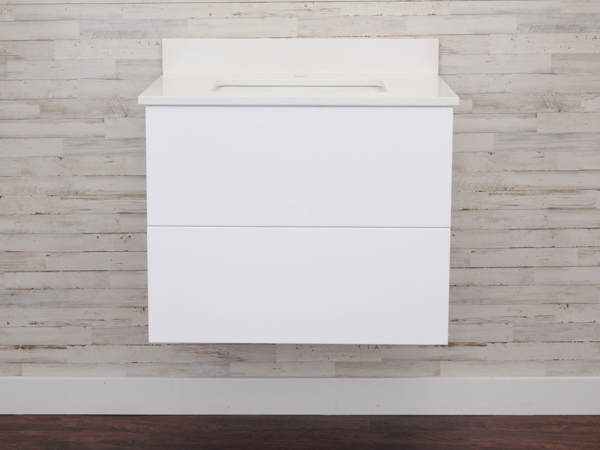 Gunner 30" Wall Mount Slab Door Bathroom Vanity