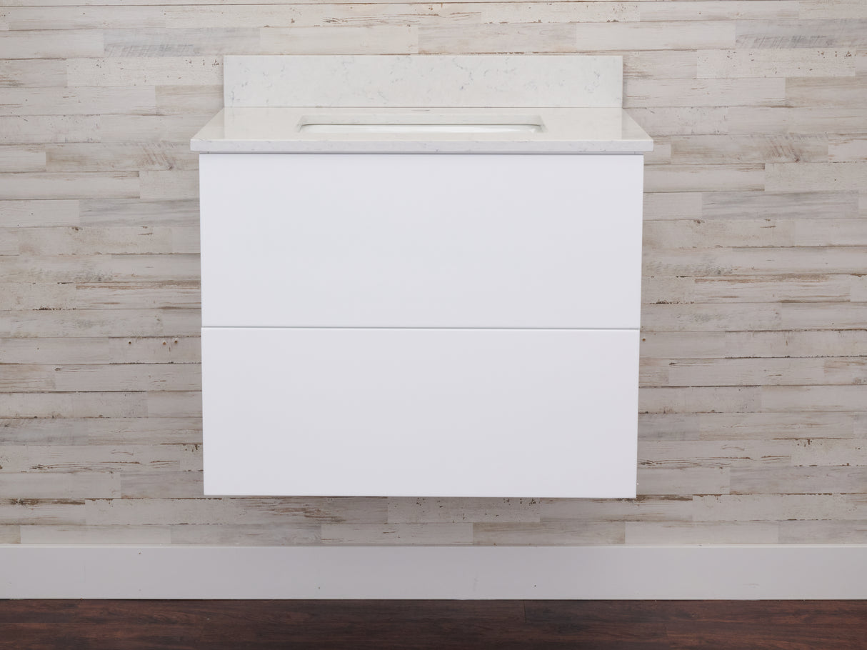 Gunner 30" Wall Mount Slab Door Bathroom Vanity