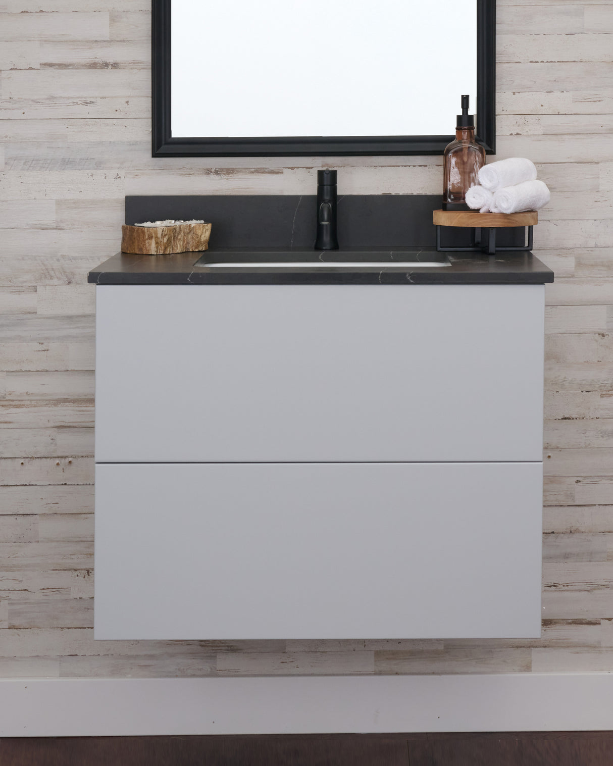 Gunner 30" Wall Mount Slab Door Bathroom Vanity