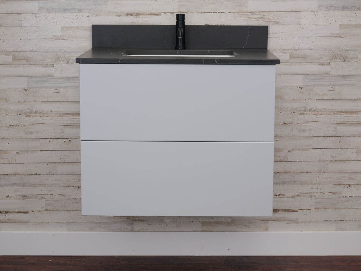 Gunner 30" Wall Mount Slab Door Bathroom Vanity