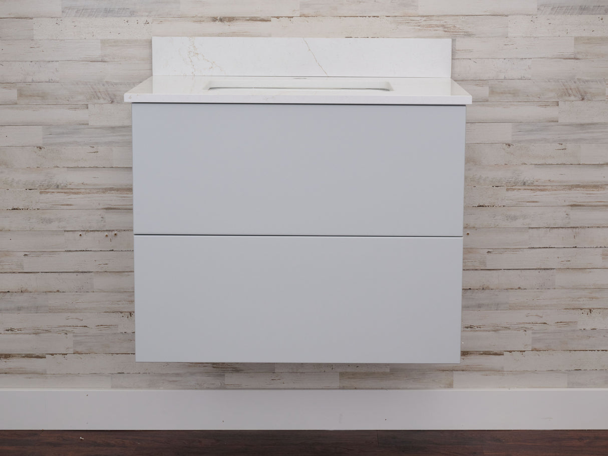 Gunner 30" Wall Mount Slab Door Bathroom Vanity