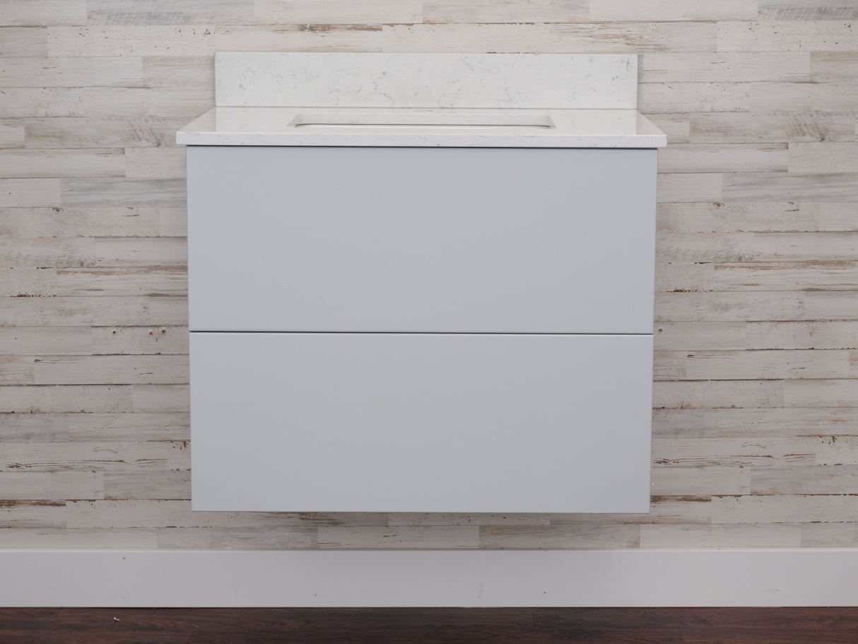 Gunner 30" Wall Mount Slab Door Bathroom Vanity