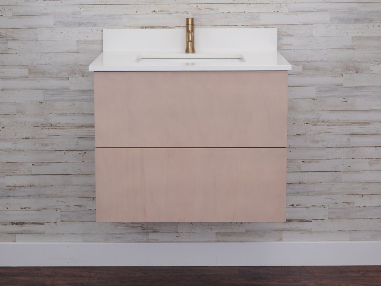 Gunner 30" Wall Mount Slab Door Bathroom Vanity