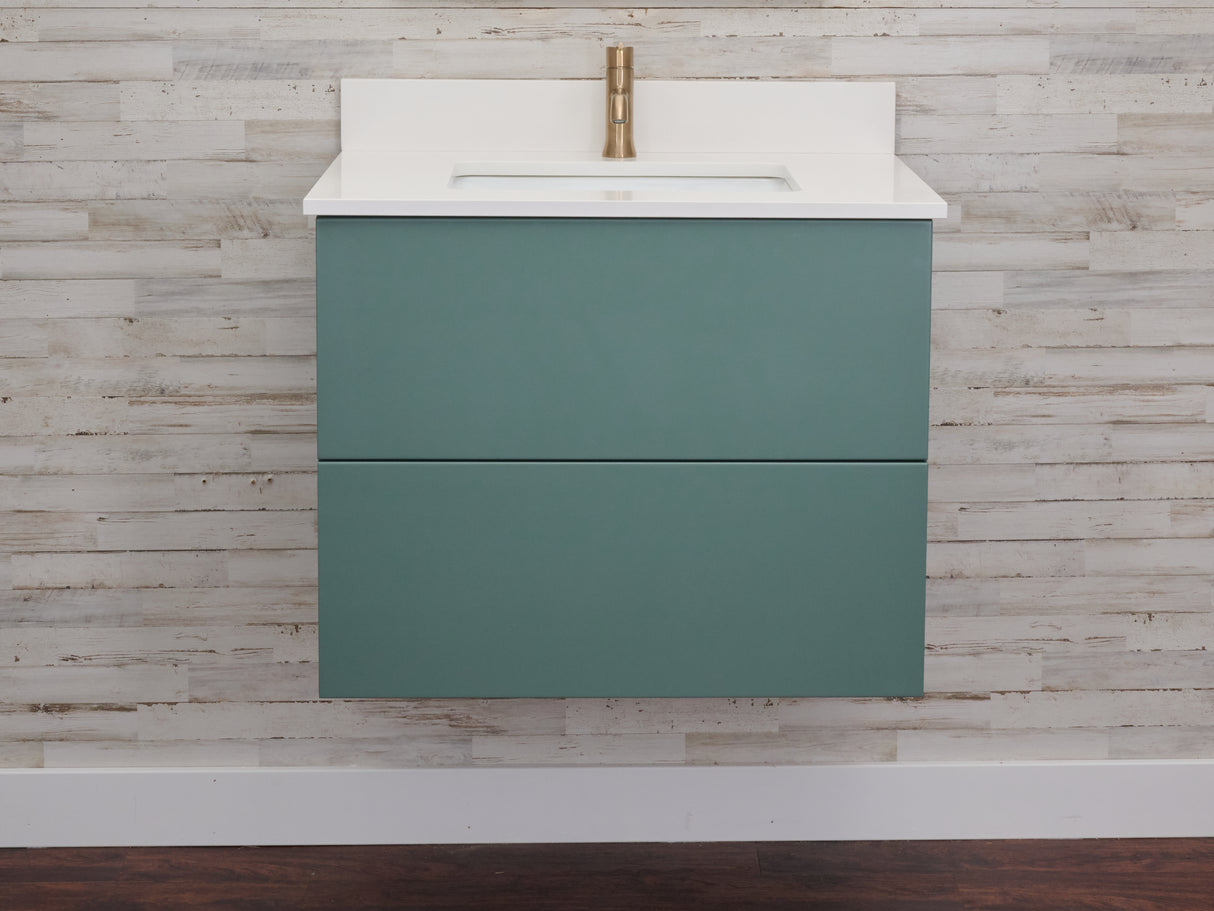 Gunner 30" Wall Mount Slab Door Bathroom Vanity