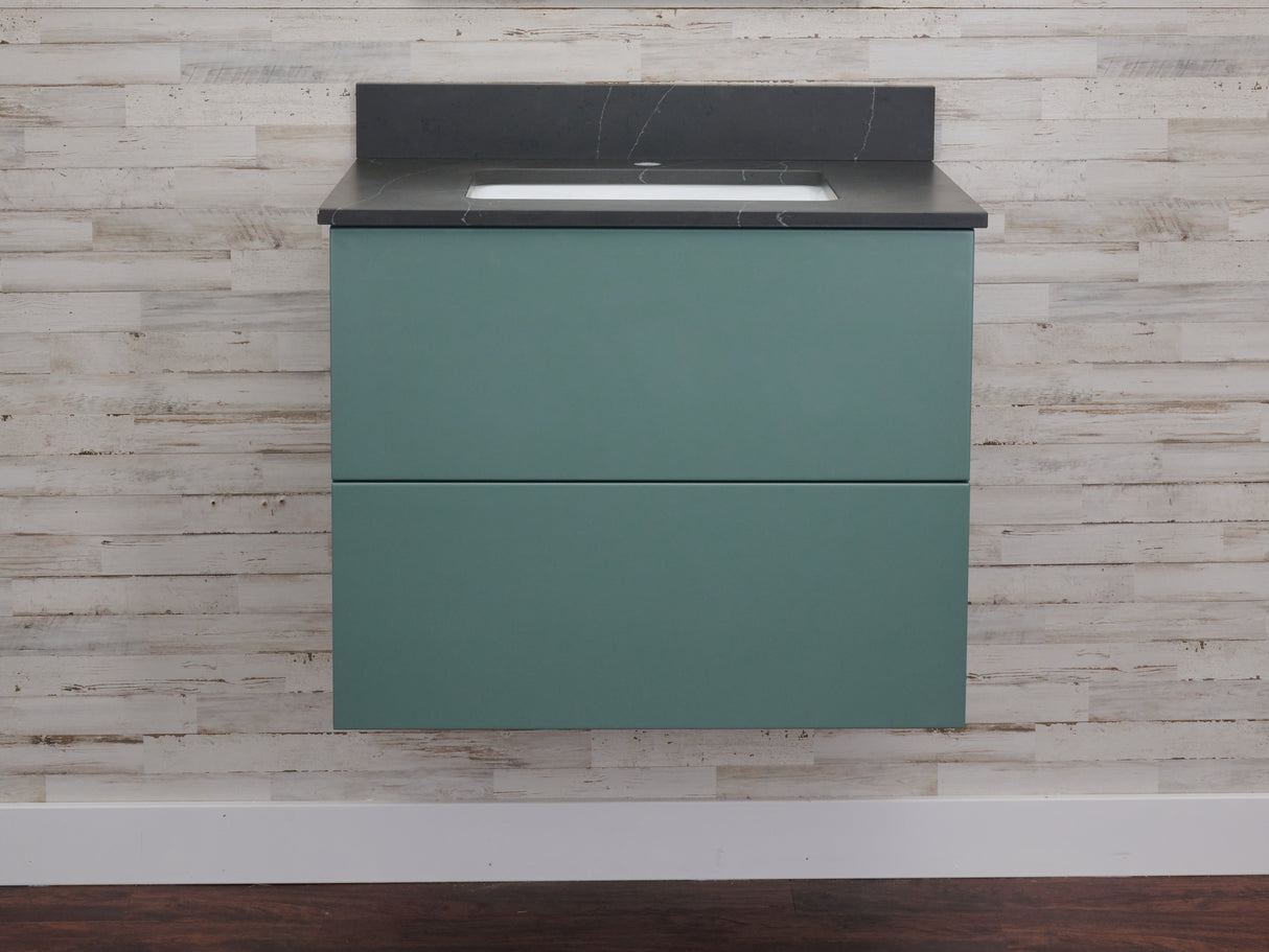 Gunner 30" Wall Mount Slab Door Bathroom Vanity