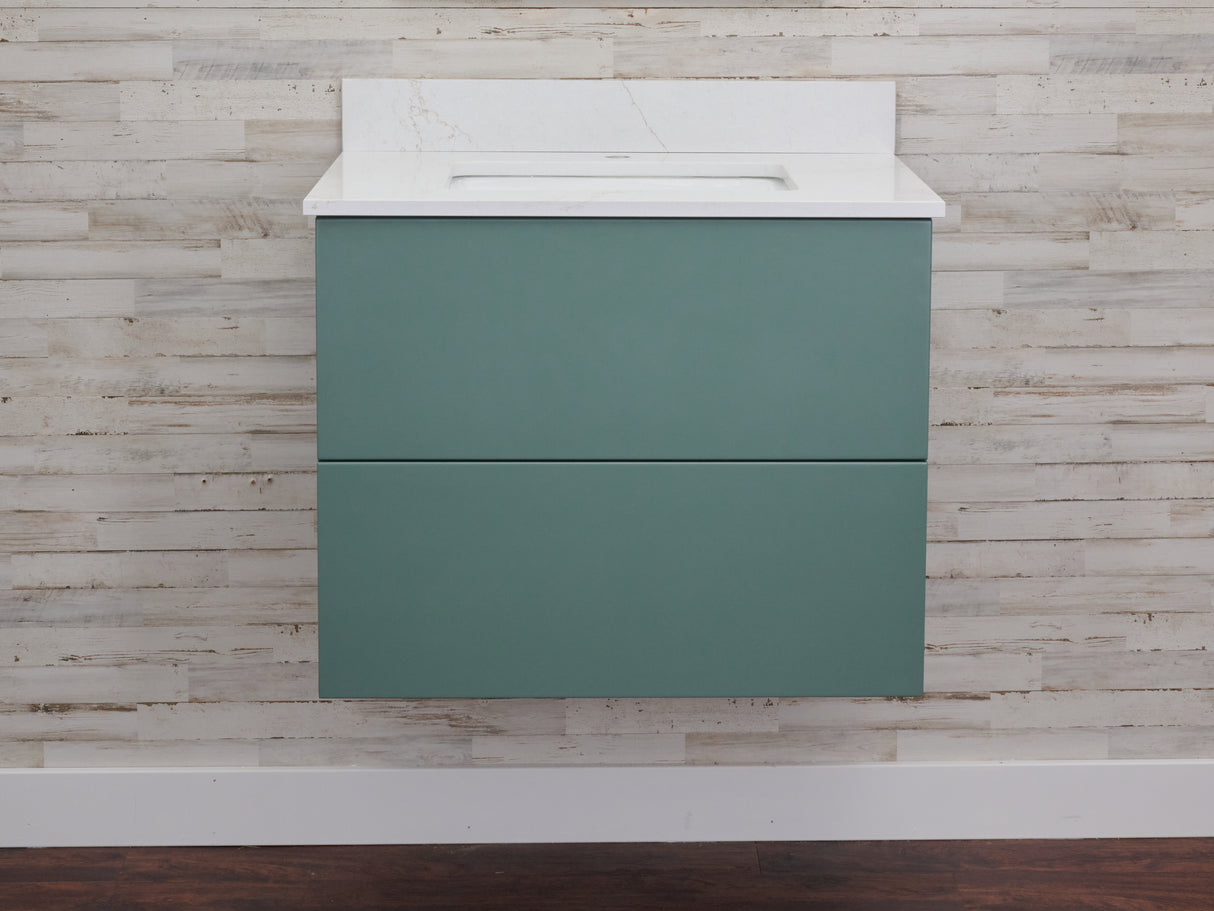 Gunner 30" Wall Mount Slab Door Bathroom Vanity