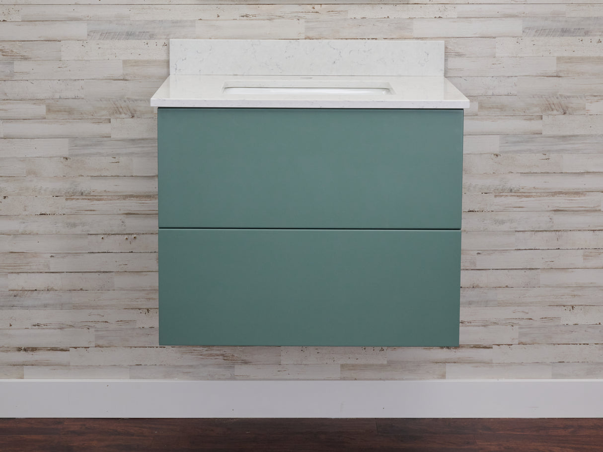 Gunner 30" Wall Mount Slab Door Bathroom Vanity