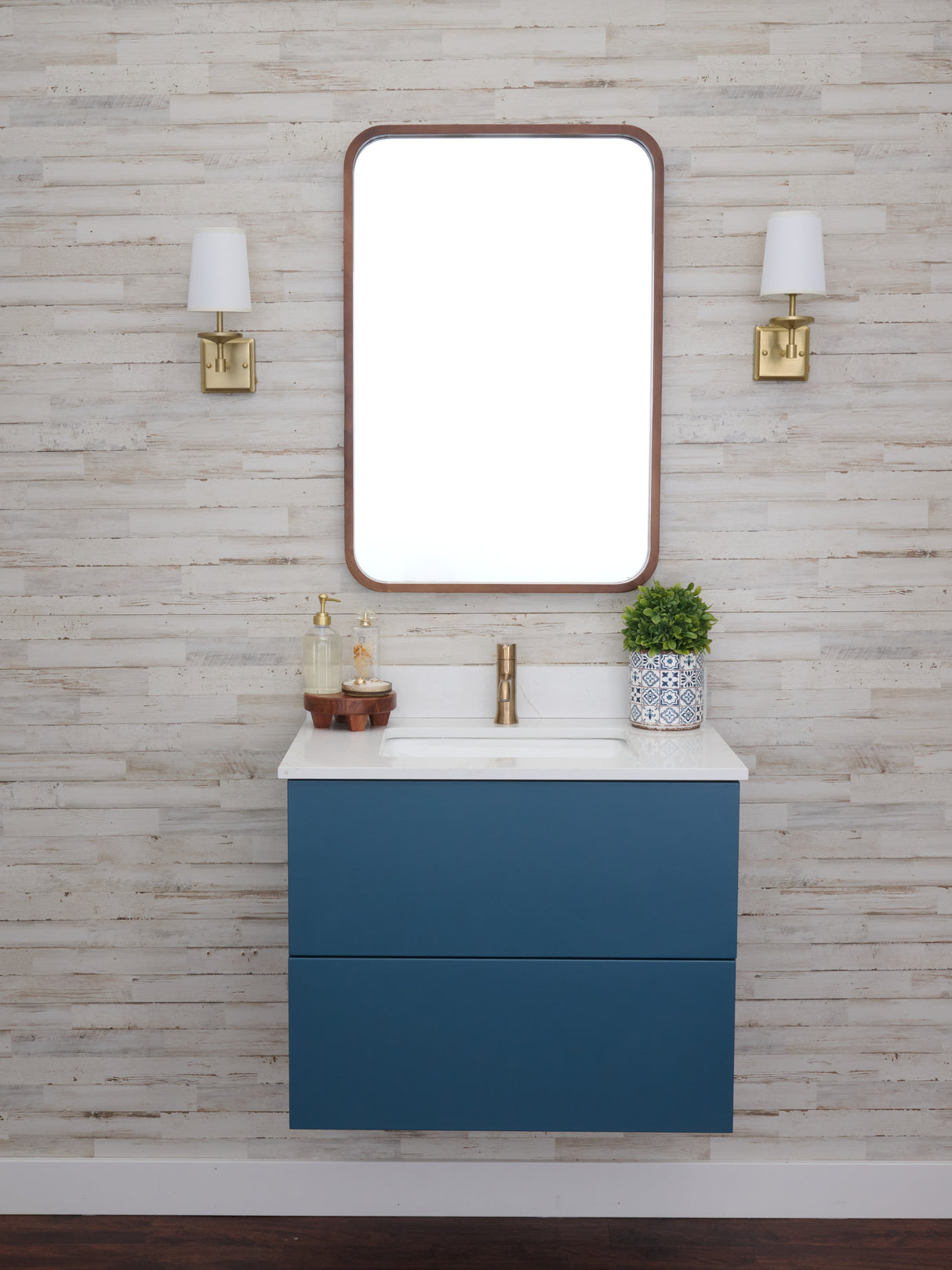 Gunner 30" Wall Mount Slab Door Bathroom Vanity