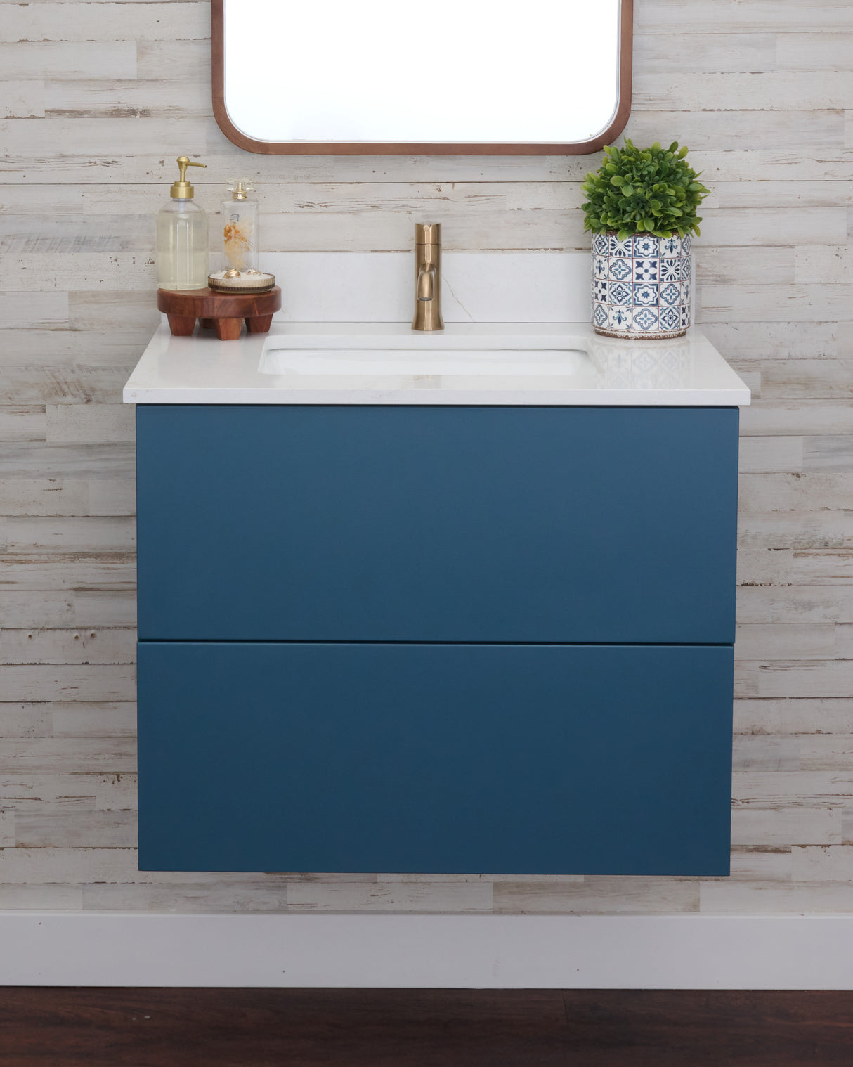 Gunner 30" Wall Mount Slab Door Bathroom Vanity