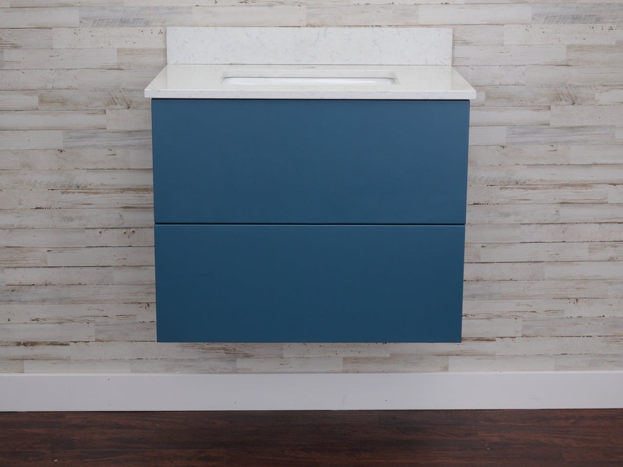 Gunner 30" Wall Mount Slab Door Bathroom Vanity