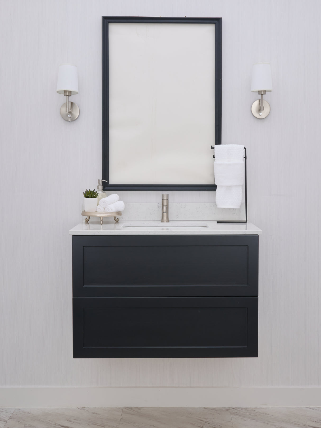 Gunner 36" Wall Mount Shaker Door Bathroom Vanity