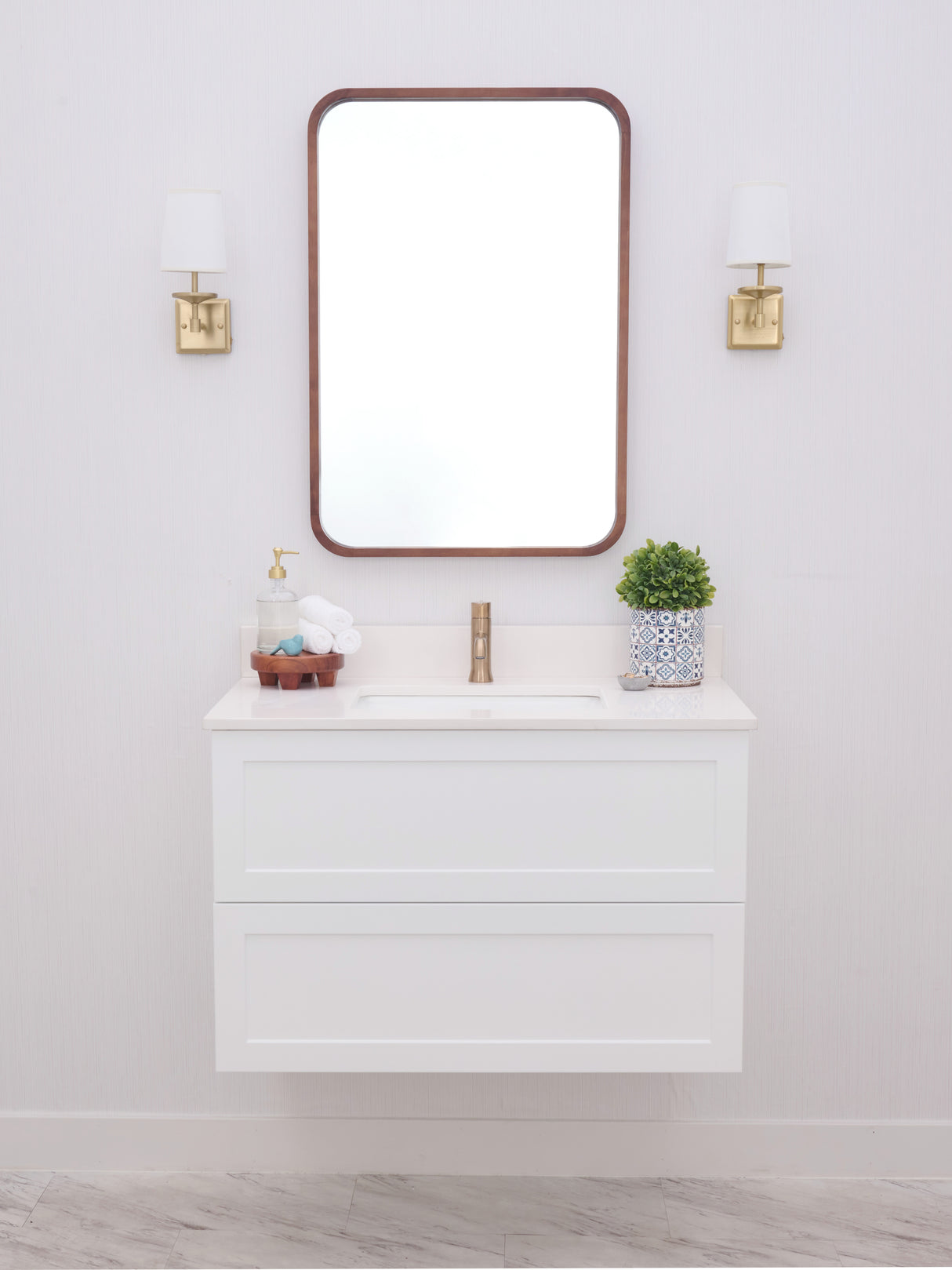 Gunner 36" Wall Mount Shaker Door Bathroom Vanity