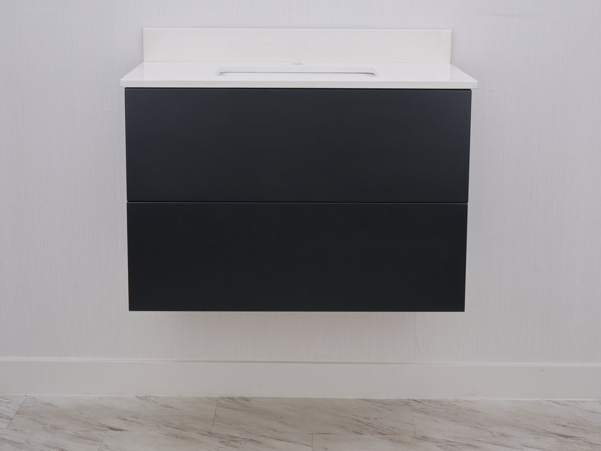 Gunner 30" Wall Mount Slab Door Bathroom Vanity