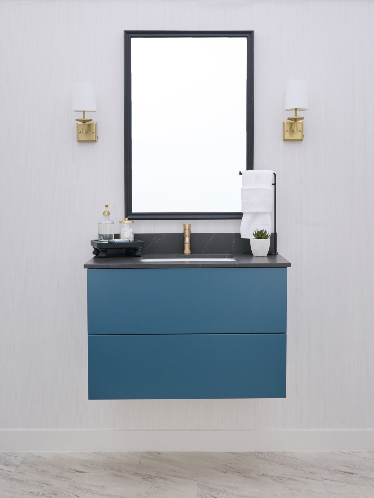 Gunner 36" Wall Mount Slab Door Bathroom Vanity