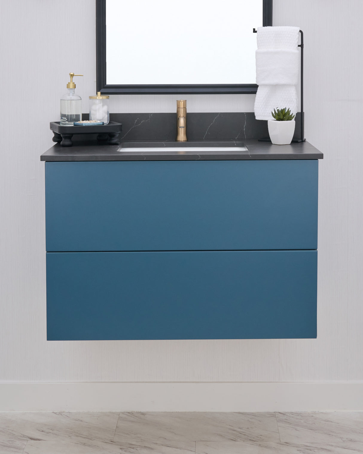 Gunner 36" Wall Mount Slab Door Bathroom Vanity