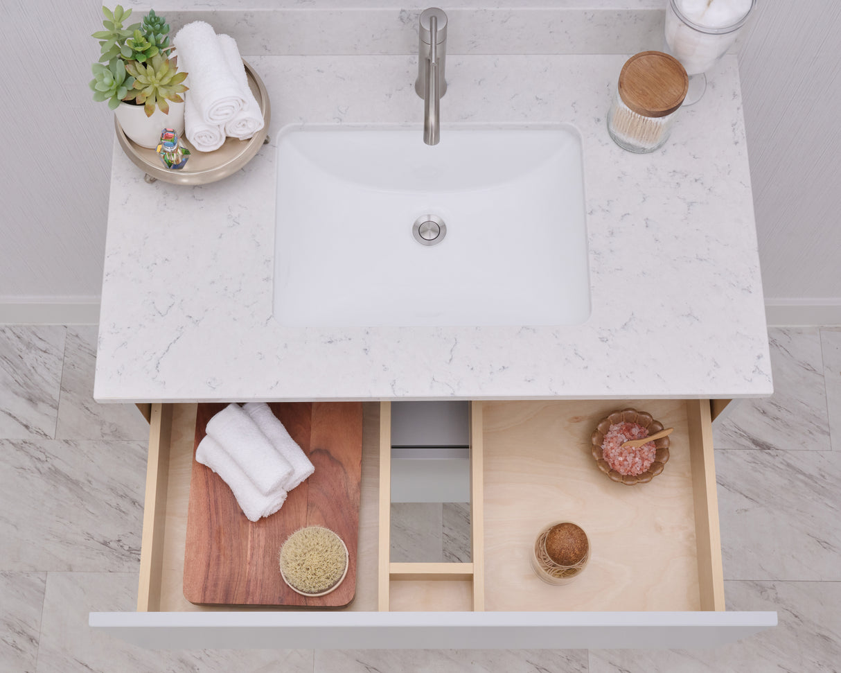 Gunner 36" Wall Mount Slab Door Bathroom Vanity