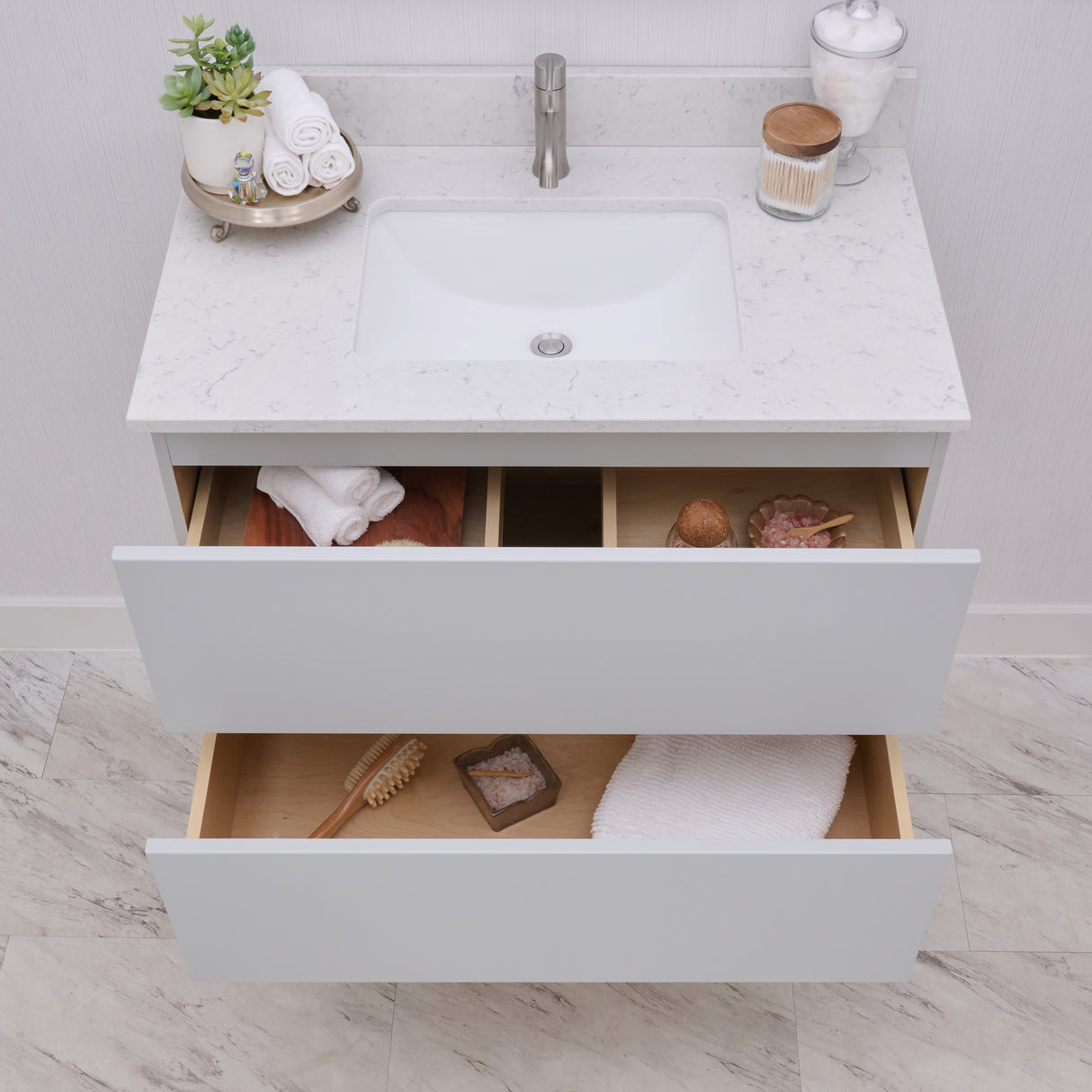 Gunner 36" Wall Mount Slab Door Bathroom Vanity