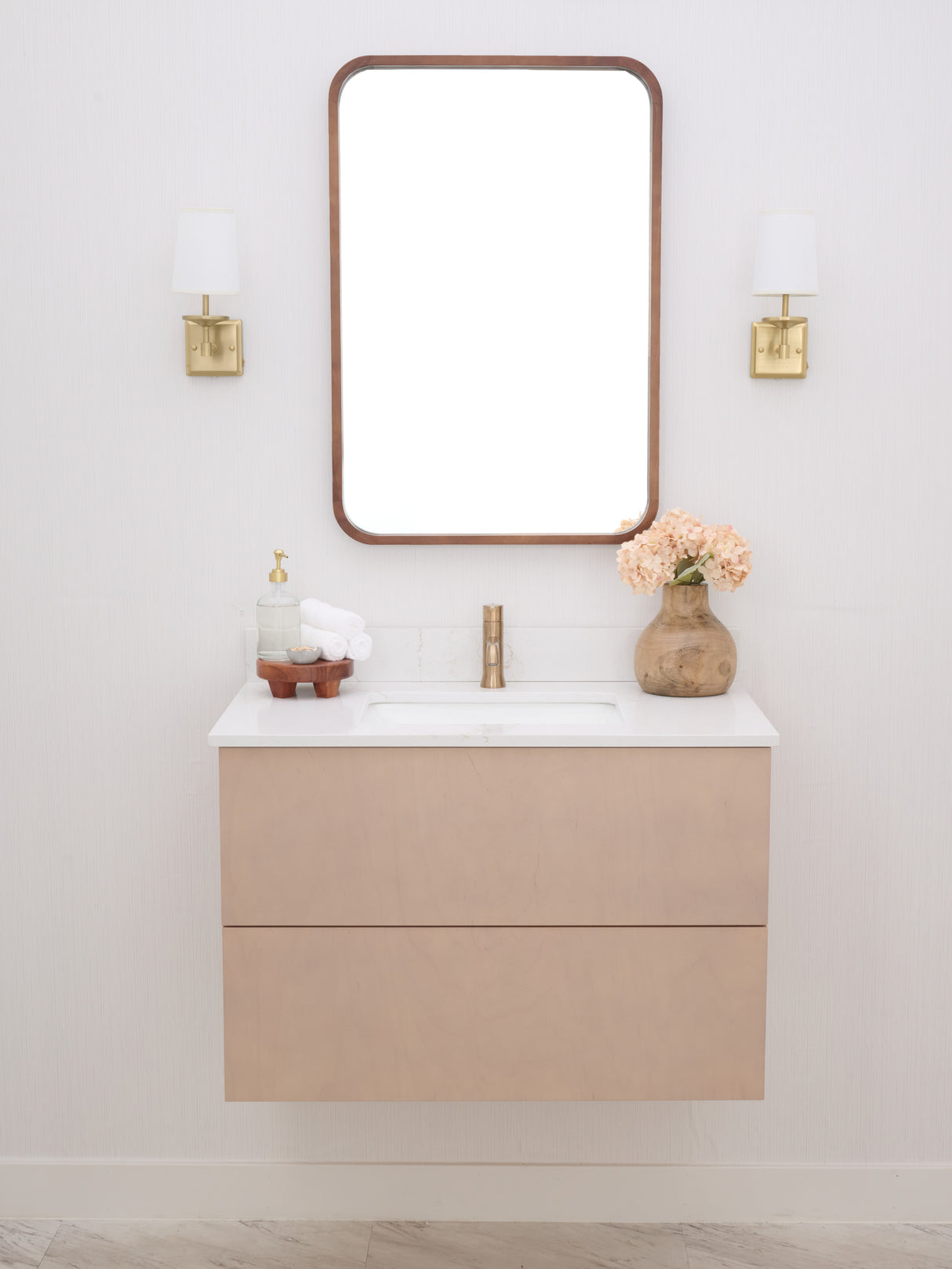 Gunner 36" Wall Mount Slab Door Bathroom Vanity
