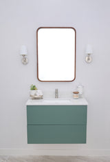 Gunner 36" Wall Mount Slab Door Bathroom Vanity