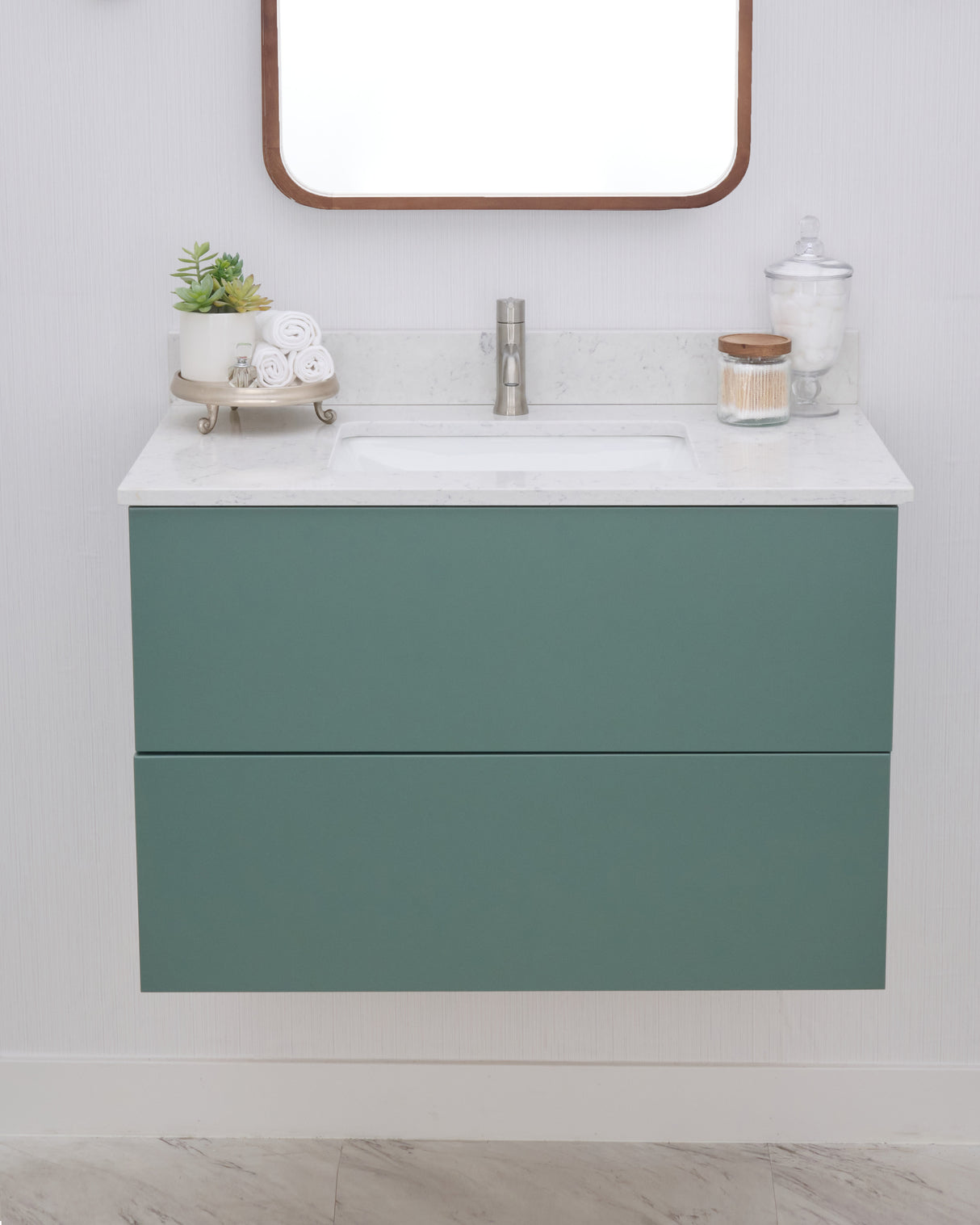 Gunner 36" Wall Mount Slab Door Bathroom Vanity