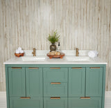 61" Double Bowl Quartz Vanity Top