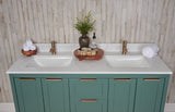 61" Double Bowl Quartz Vanity Top