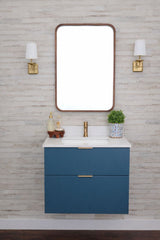 Gunner 30" Wall Mount Slab Door Bathroom Vanity