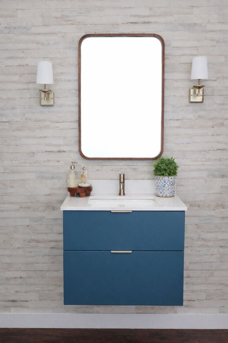 Gunner 30" Wall Mount Slab Door Bathroom Vanity