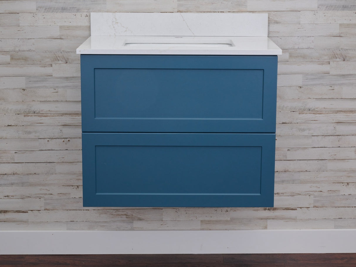 Gunner 30" Wall Mount Shaker Door Bathroom Vanity