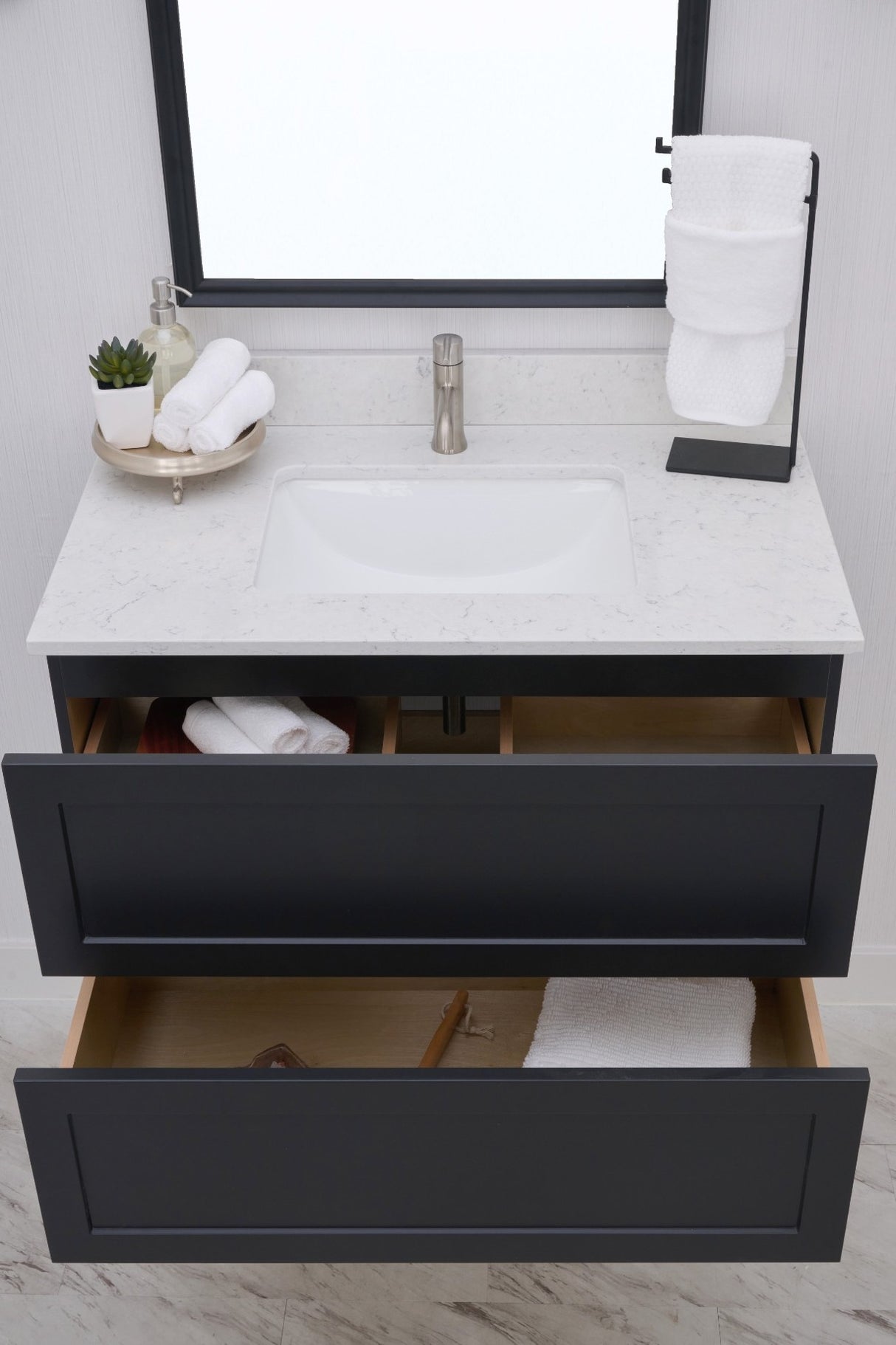 Gunner 36" Wall Mount Shaker Door Bathroom Vanity