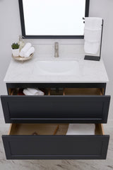 Gunner 36" Wall Mount Shaker Door Bathroom Vanity