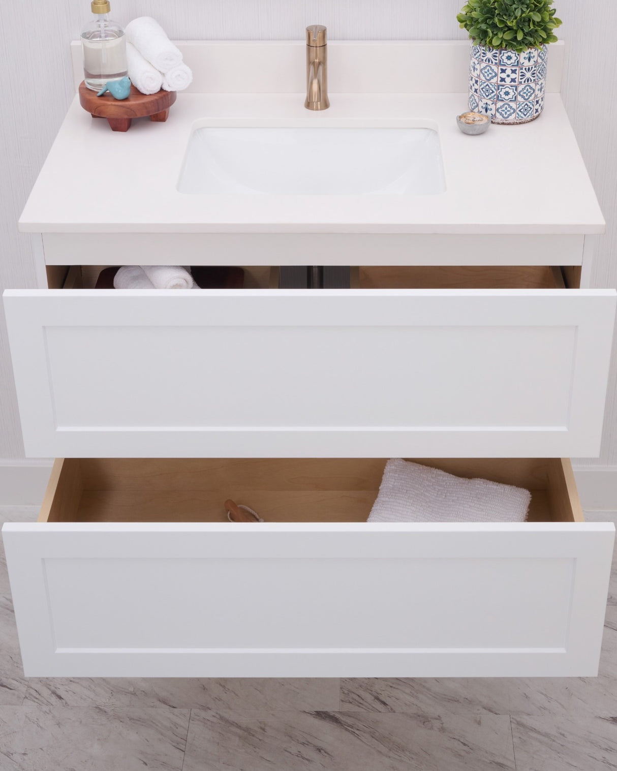 Gunner 36" Wall Mount Shaker Door Bathroom Vanity